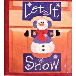 Janlynn Sugarplum Greeters Let It Snow Plastic Canvas Kit #1416 8.75"x18" No Sew